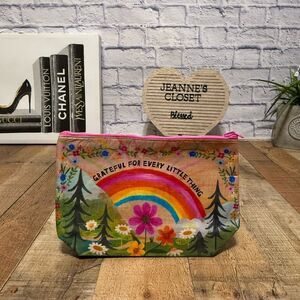 Zip Pouch Natural Life Recycled Plastic Bottles Bag Cosmetic Bag Pouch Grateful
